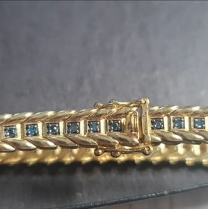 B35 Natural Sapphire Fancy Link Bracelet